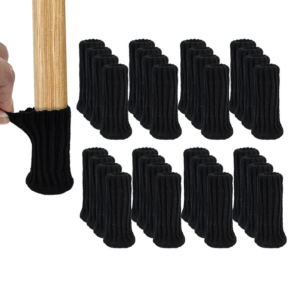 Fidqiog 28 Pcs Chair Leg Floor Protectors, Non-Slip Elastic Chair
