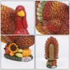 winemana Thanksgiving Turkey Decorations Indoor, Resin Turkey Figurines Table Decor
