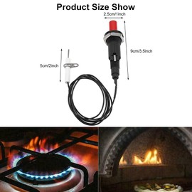 Rakiuty Piezo Igniter, Piezo Igniter, Spark Ignition, 1 Out 2 Piezo Spark Ignition Kit, for Barbecue, Camping, Fireplace, Gas, Stove, Oven, Heating