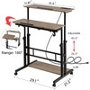 Hadulcet Rolling Stand Up Desk Adjustable Height - Portable Standing