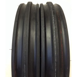 DEESTONE Two 4.00-12 Rib Tractor Tires with Tubes 400-12 Three Rib