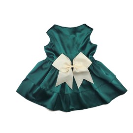 Wedding Dog Dress | Dog Flower Girl Dress | The Mildred | Satin Wedding Dog Dress | Dog Clothes S-5XL | Dog Wedding Dress Bow (5X-Large (60-95 lbs))