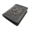 Genuine Leather Mini Wallet 3D Eagle or Wolf with RFID