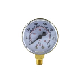 SÜA - High Pressure Gauge for Propane Regulator 0-400 psi - 2 inches for LDB Regulators