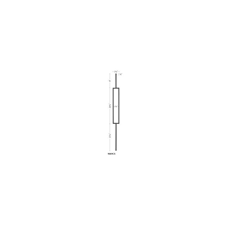 Iron Staircase/Railing Baluster - Rectangle 1/2inch Bar (Set of 5)