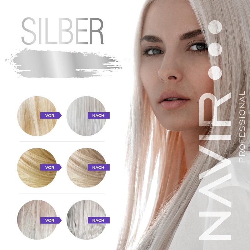 NAVIR Professional Mask Silver Toner for Grey, Blonde and Blonde
