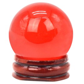 Feng Shui 40MM Multicolor Crystal Ball Asian Rare Natural Magic Beads Healing Sphere Globe Quartz Photography Balls W3815 (red)