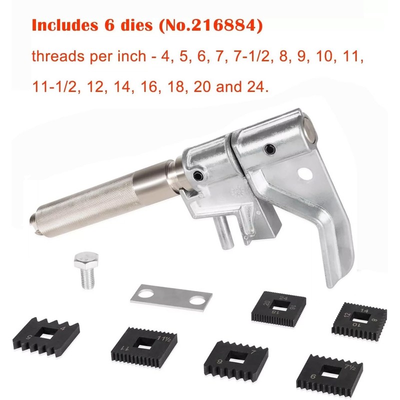 TEXVOKIE 7402 Universal External Thread Chaser and 202817 Metric Die