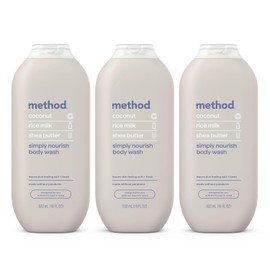 Method Body Wash, Simply Nourish, Paraben and Phthalate Free, 18 oz (Pack of 3)