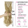 OMGREAT 24 Inch Clip in Hair Extensions Wavy Curly Full