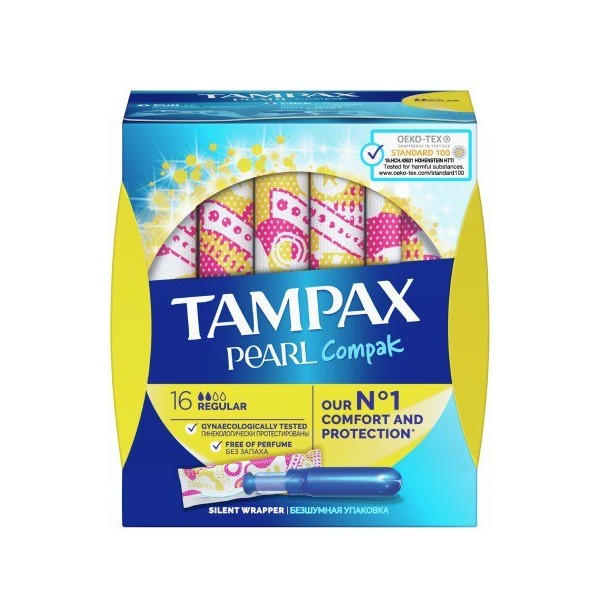 Tampax Compak Pearl Regular, 16pcs