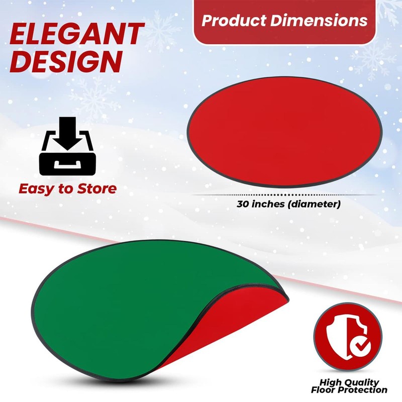 Christmas Tree Stand Mat | Waterproof Floor Protection Mat Round
