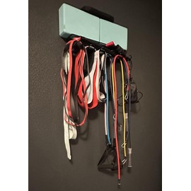 Gym Equipment Storage Rack - 6 Prongs Multi-Purpose Home Gym Organization Storage Wall Mount for Resistance Bands, Jump Ropes, Lifting Belt, Chains, Space Saving Commercial or Home Gym Accessory