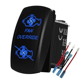 BACAUTOPARTS - Interruptor basculante LED azul con cables de puente, interruptor de palanca SPST de 5 pines, para ARB/Carling/NARVA 4x4 caravana automotriz tablero de salpicadero 12V/20A 24V/10A