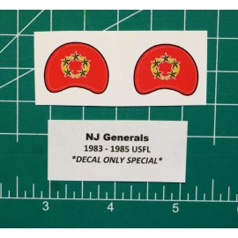 1983-1985 New Jersey Generals USFL Football Gumball Helmets *DIECUT DECALS ONLY*