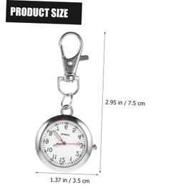 STOBOK Watch Student Kids Digital Watch Nurses Clock Pocket Watch Fob Watches for Nurses Timing Watches Electronic Watch Students Keychain Watch Zinc Alloy