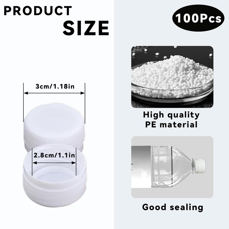 100Pcs Useful Plastic Canning Jars Caps Practical Poly Seal Screw