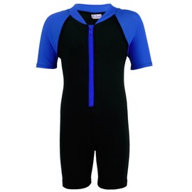 Tuga Boys Shorty 1.5mm Neoprene/Spandex Wetsuit (UPF 50+), Royal, 5 yrs