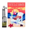 Seaside Garden Flag Stand Kit Wall Hanging Decor for Home