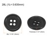 HARFINGTON 20pcs 28L Sewing Buttons 11/16"(18mm) Resin Round Flat 4-Hole