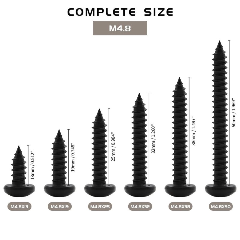 #10 x 2 Pan Head Wood Screws (50 pcs), 18-8