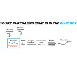 Exhaust Front Pipe Compatible for 2014-2016 Toyota Highlander 3.5L | Stainless Steel | Northeastern Exhaust | Free Gaskets Included | Automotive Replacement Part | Direct-Fit