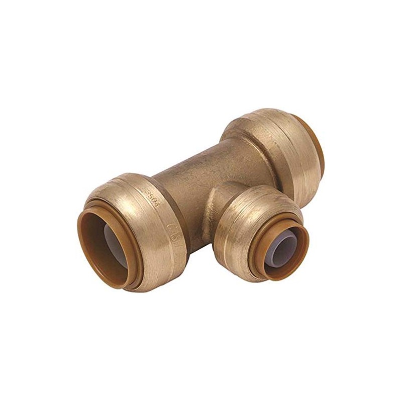 Sharkbite Push Fit Tee, 3/4" x 3/4" x 1/2"