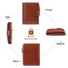 FALAN MULE Small Wallet for Women Leather Bifold Compact RFID
