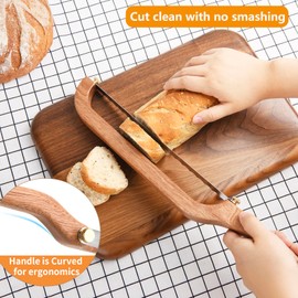 YAPULLYA Bread Bow Knife for Sourdough, Bread Saw for Homemade Bread, Sourdough Knife Slicer Cutter for Left-handed Slicing