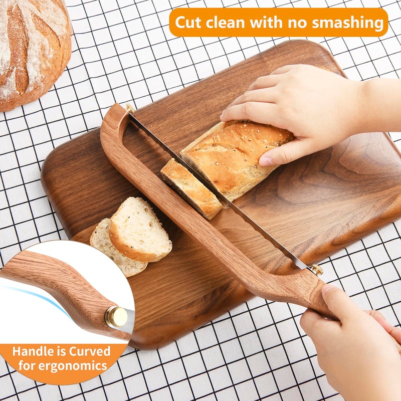 YAPULLYA Bread Bow Knife for Sourdough, Bread Saw for Homemade