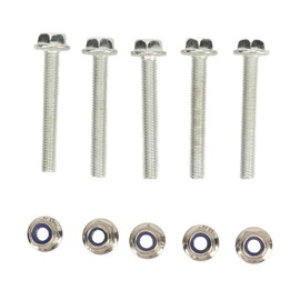 5 Set Auger Shear Bolt Lock Nut Kit, 19M7834 Bolts 14M7397 Lock Nuts, Durable Metal Auger Shear Pin Replacement for Deere