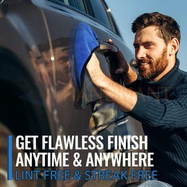 H HANUMANT ENTERPRISE 3PCS Premium Microfiber Towels for Cars Wash Drying 800GSM Thick Plush Cleaning Cloth Car Detailing Super Absorbent for Interior & Exterior Lint-free,Streak