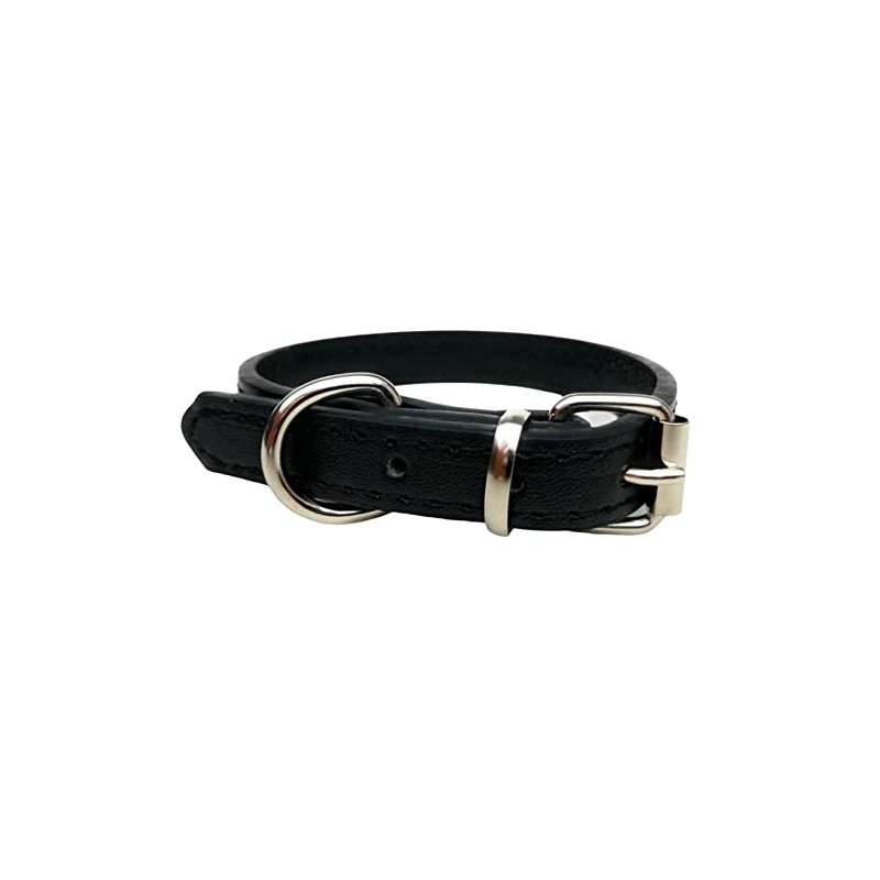 Vibrant Leather Dog Collar for Puppy, Cat, Kitten, Dogs -