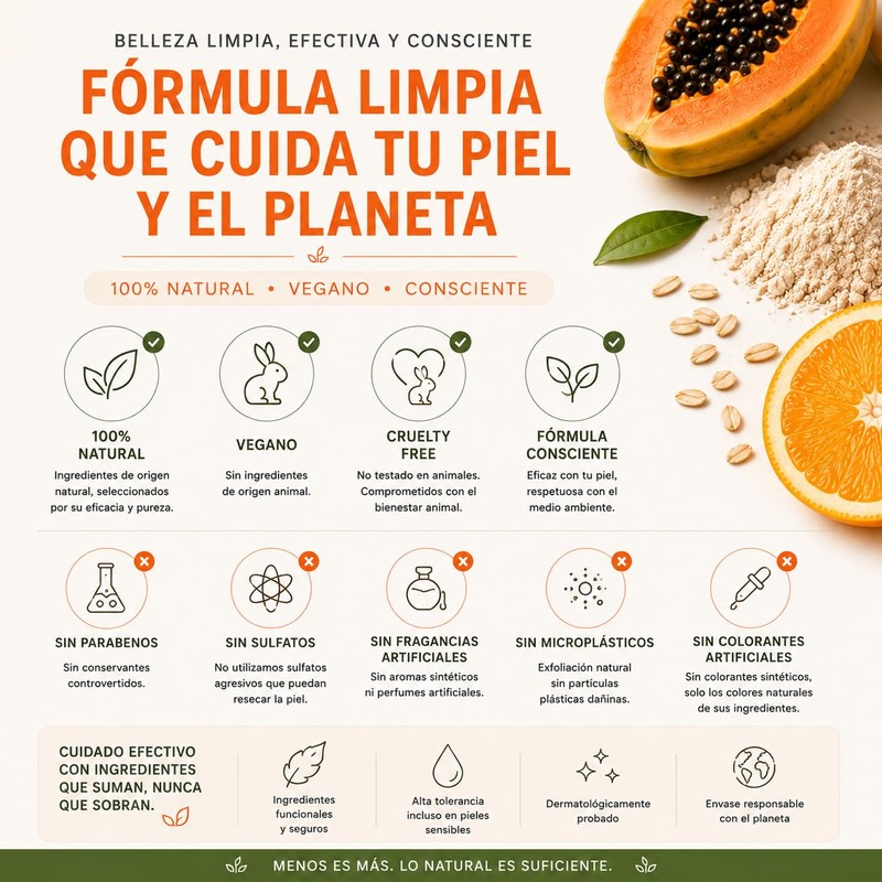 Papaya Enzymes + Vitamin C Enzymatic Facial Cleansing Powder |