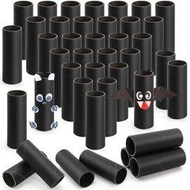 Tosnail 160 Pack Black Cardboard Tubes, Ultra Thick Craft Tubes, Empty Toilet Paper Towel Rolls Bulk for Crafts