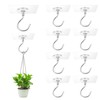 Ginmino Adhesive Ceiling Hooks，10 Pack No Drill Ceiling Hanging Hook