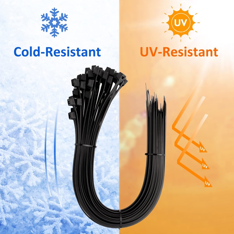Large Zip Ties 18 inch, 50 Pack, Long Zip Ties