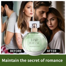 Hair Perfume with Nourishing Care – Long-Lasting Fragrance for All Hair Types – 50ml – Inspired by Floral & Woody Notes – Strengthens & Conditions Hair (green)