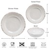 ZAROCRUS Farmhouse Melamine Dinnerware Sets,12 Pieces Dishes Dinnerware Set,Service for