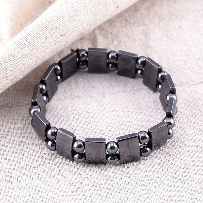 VIKI LYNN 2 Pcs Hematite Magnetic Bracelets for Women and