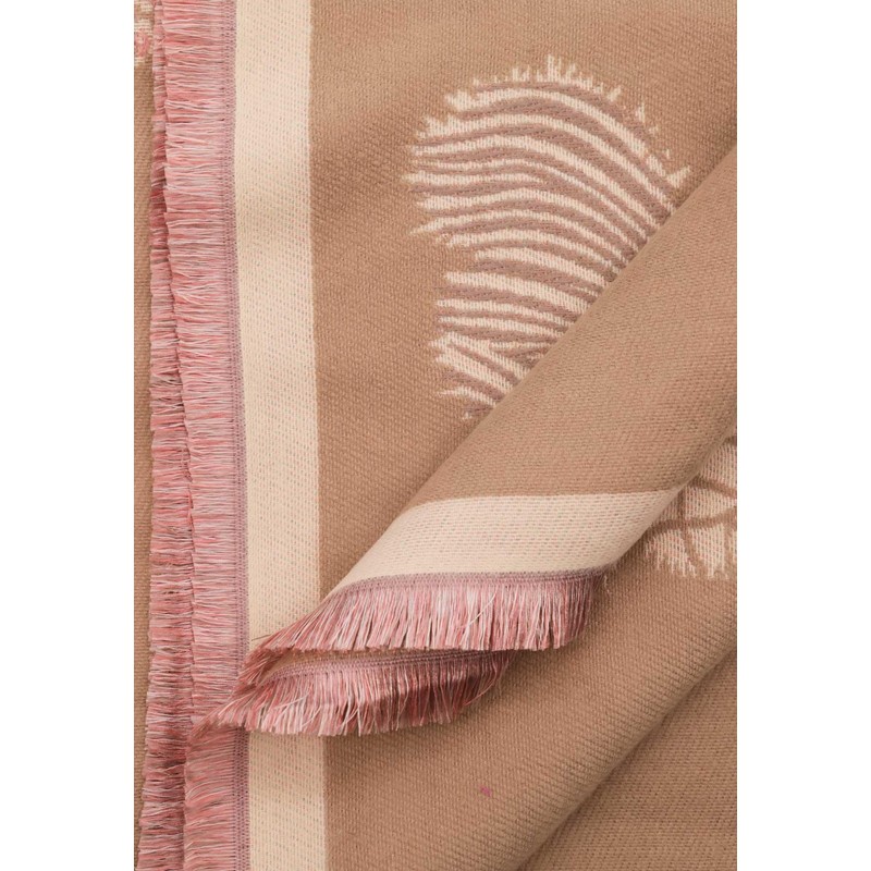 QUEEN HELENA Warm Patterned Winter Scarf for Women SC202, apricot