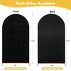 SquarePie Black Sequin Velvet Arch Backdrop Cover 7.2 FT Glitter