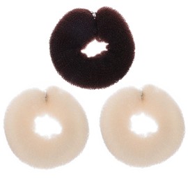 Mikinona 3pcs Diy Styling Hair Curler Ponytail Holder Hair Bun Maker Nylon Curl Roller Women Girls Accessories Random Color