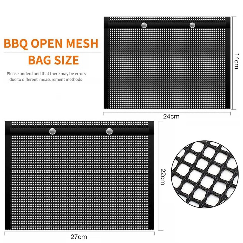 Non-Stick BBQ Grilling Mesh Bag Outdoor Camping Barbecue Grill Mats