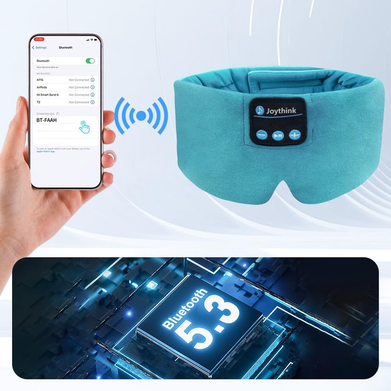 Joythink Sleep Headphones Bluetooth Sleep Mask Silk Kids Children Wireless