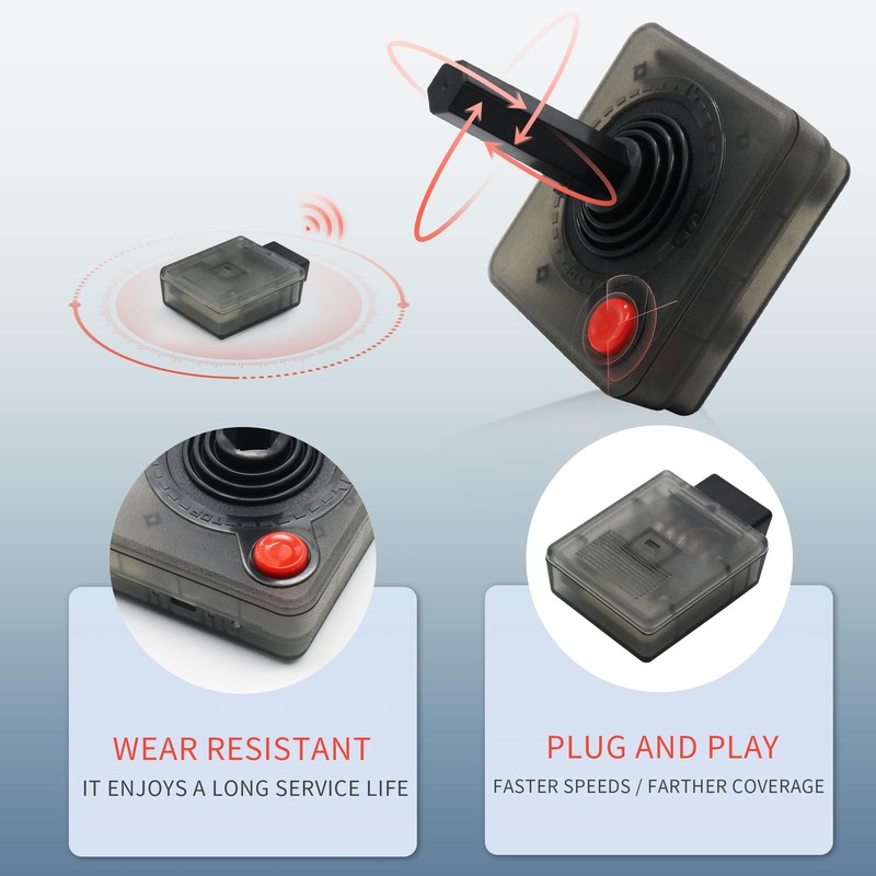 Atari Joystick Controller - Action Buttons/Four-Way Joystick, Power Saving -