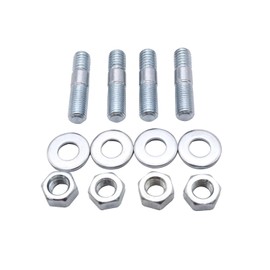 5/16" x 1-3/8" Carburetor Carb Studs Kit Set of 4 with Washers and Hex Nuts Compaatible for Holley Edelbrock Carter Rochester