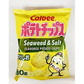 Potato Chips, Seaweed and Salt Flavor, 80g, Pack of 2