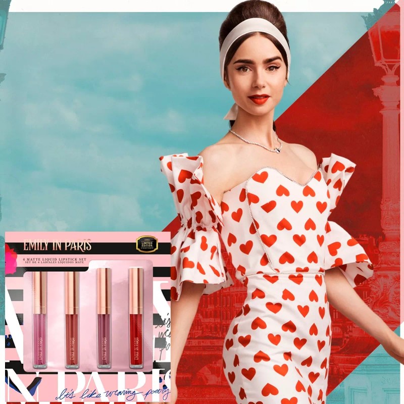 Emily In Paris Kit 4 Labiales Liquidos Emily In Paris