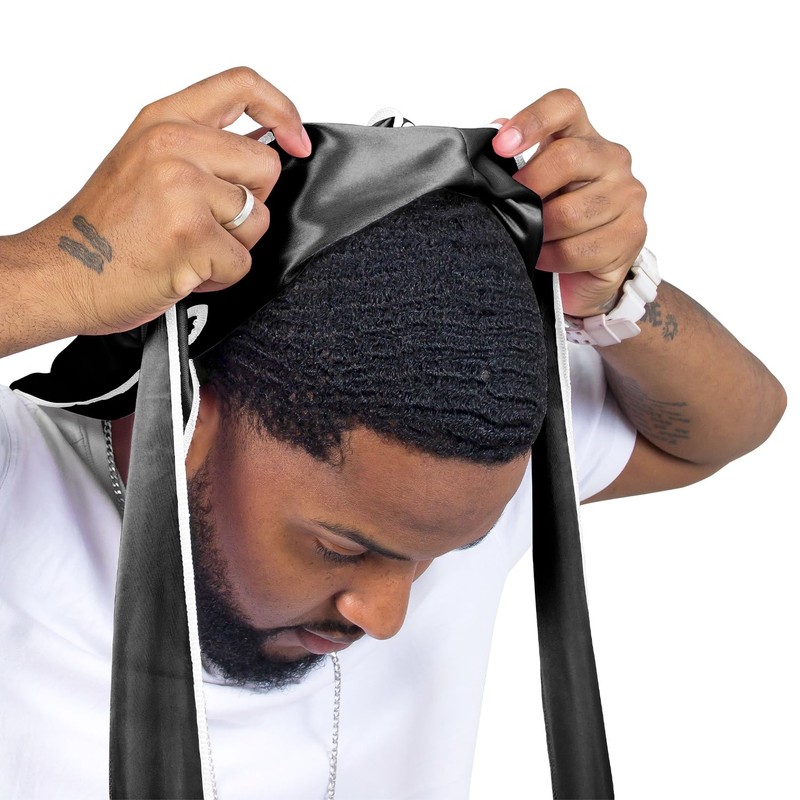 ForceWave Silky Durag for Men Wave Cap Satin Dorag for